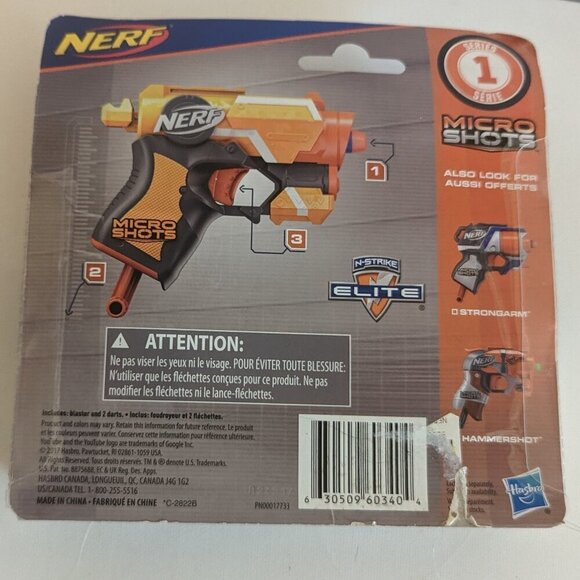 NWT NERF Microshots Firestrike N-Strike Elite Gun + 2 Foam Darts Age 8+ Orange - Picture 4 of 5